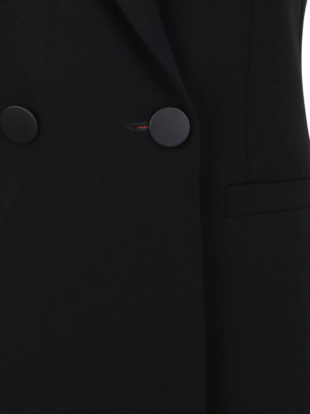 Max Mara Double-breasted cady jacket Zwart