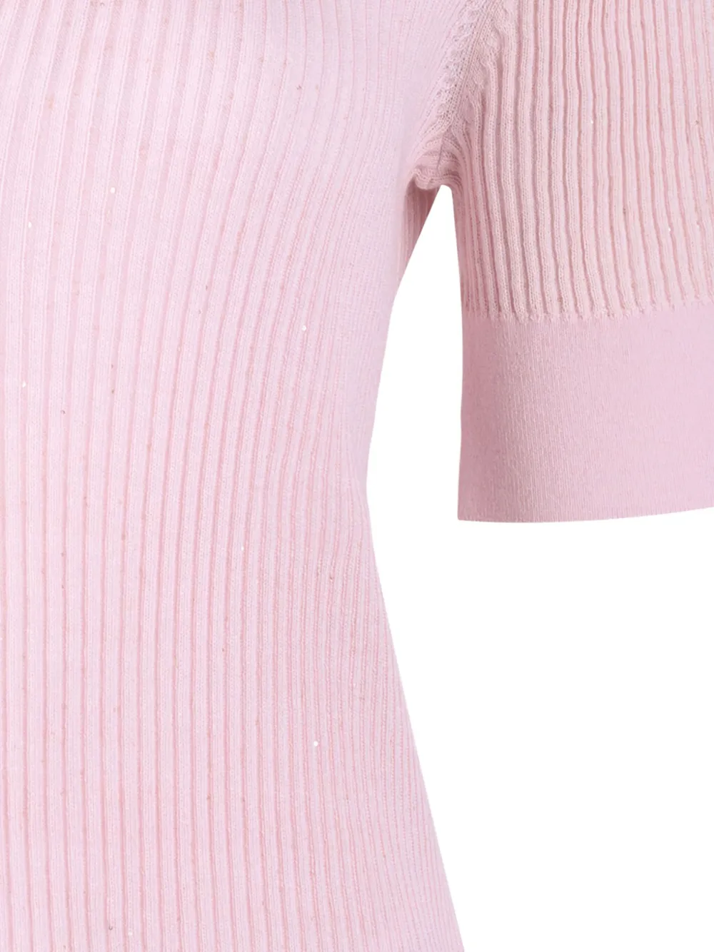 Max Mara ribbed v-neck top Roze