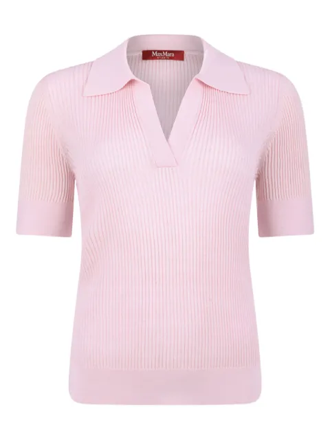 Max Mara ribbed v-neck top