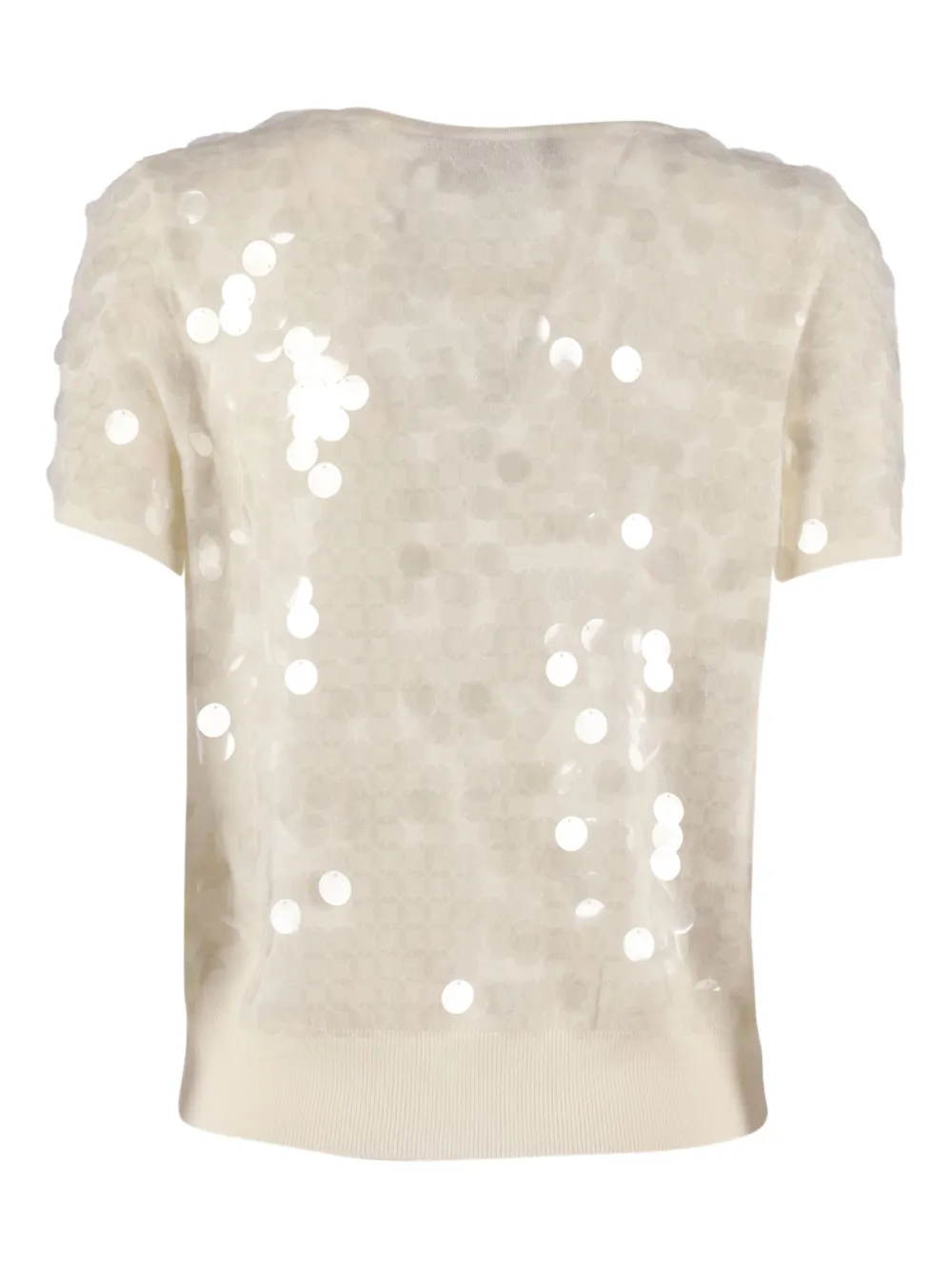 Max Mara T-shirt met pailletten Wit