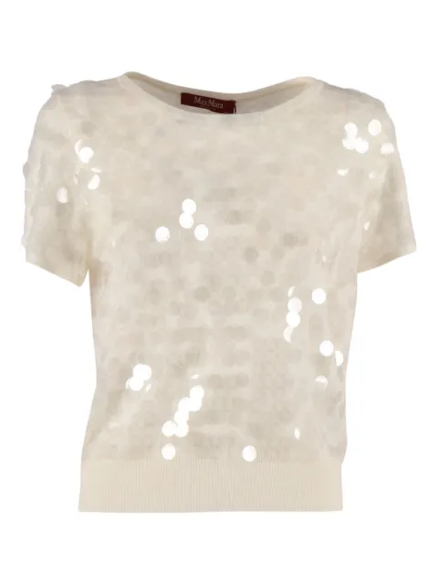 Max Mara playera con detalles de lentejuelas