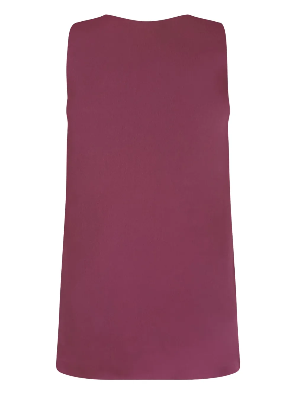 Genny Top met diepe ronde hals en zijsplit - Rood