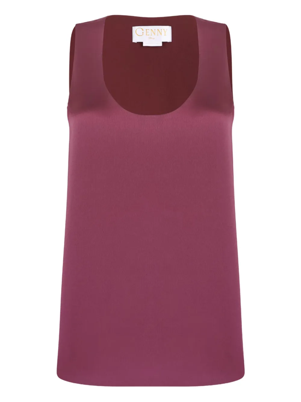 Genny scoop-neck side-split top | Red | Image 1