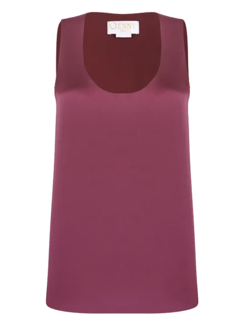 Genny scoop-neck side-split top