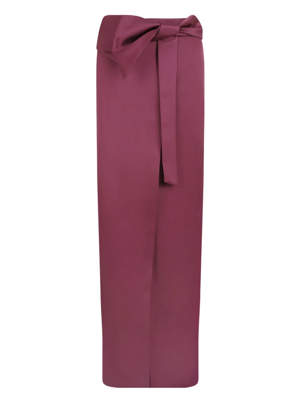 Genny bow-detail long skirt | Red | Image 1