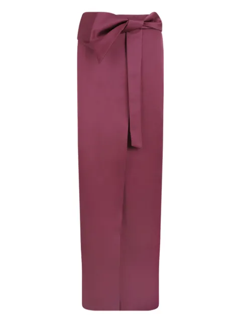 Genny bow-detail long skirt