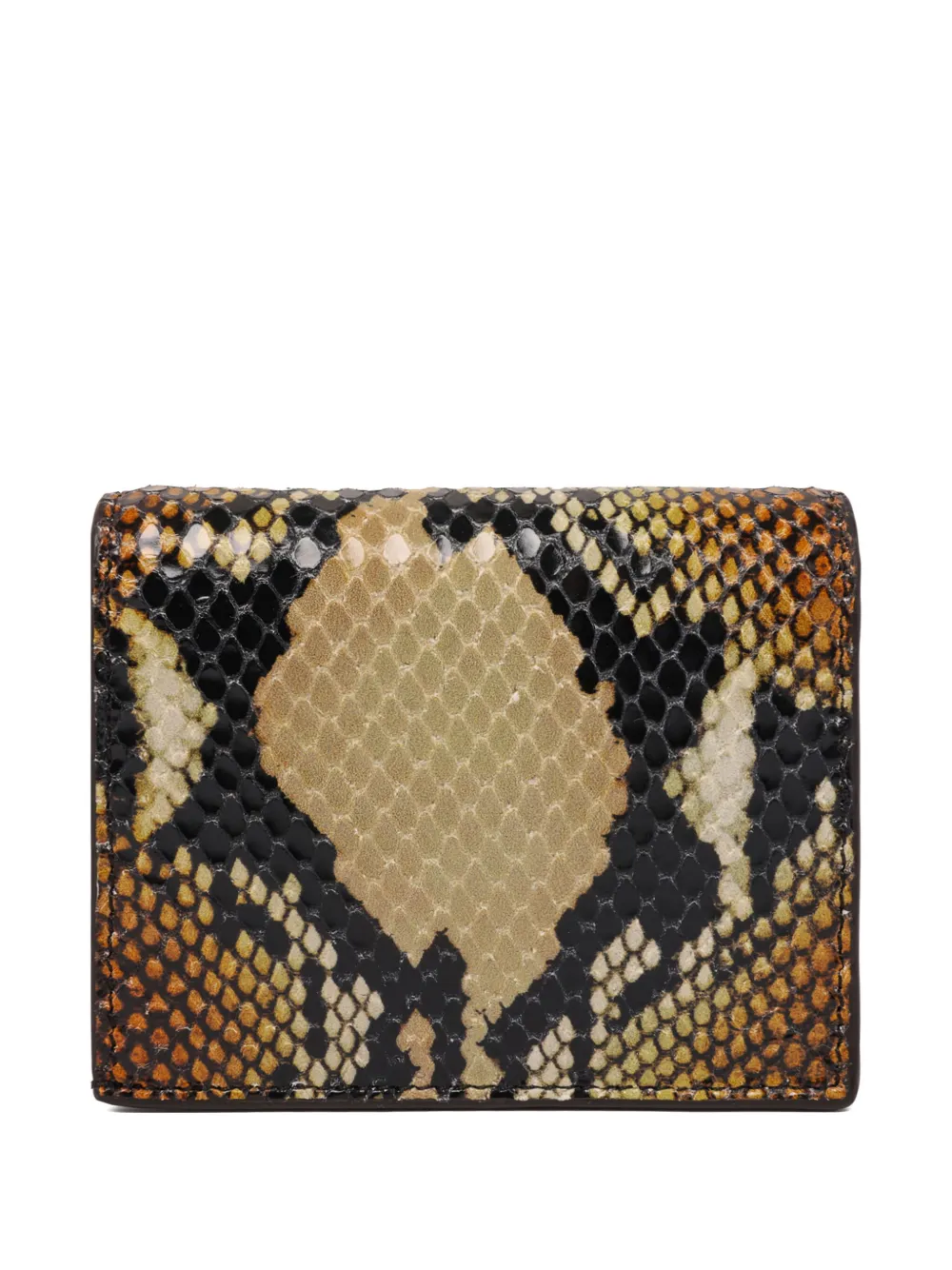 Alexander McQueen snakeskin-print wallet - Marrone
