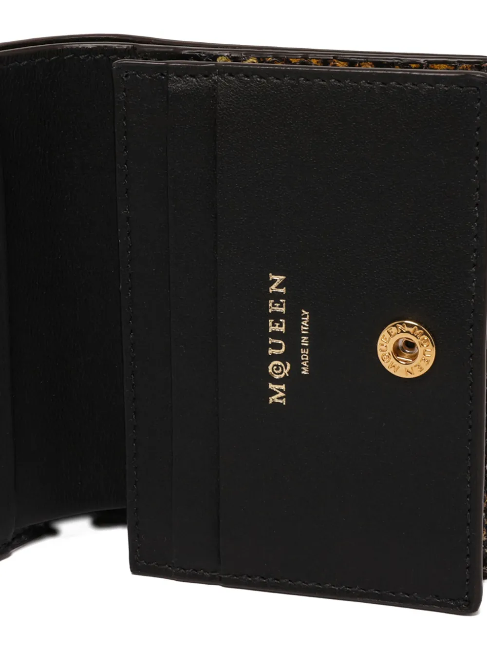 Alexander McQueen snakeskin-print wallet Bruin