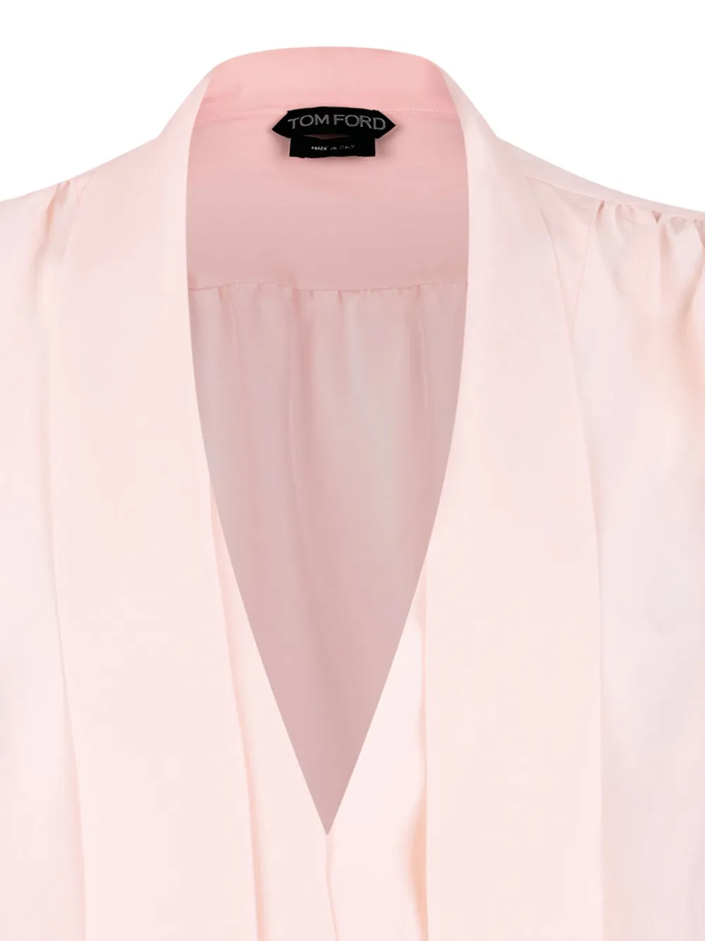 TOM FORD neck-tie silk blouse Roze
