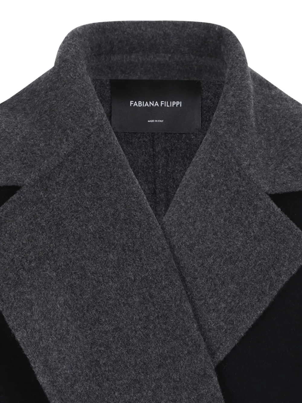 Fabiana Filippi Jas met gekerfde revers Zwart