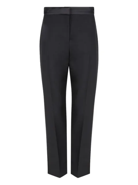 Alexander McQueen satin-waistband wool trousers