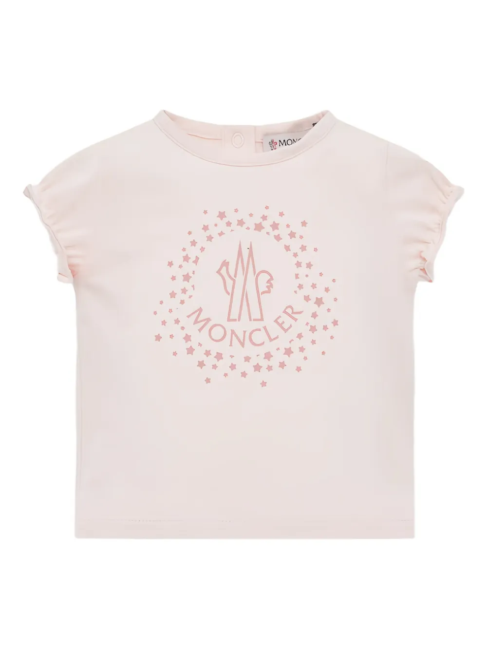 Moncler Enfant T-shirt met sterrenprint en logo Roze