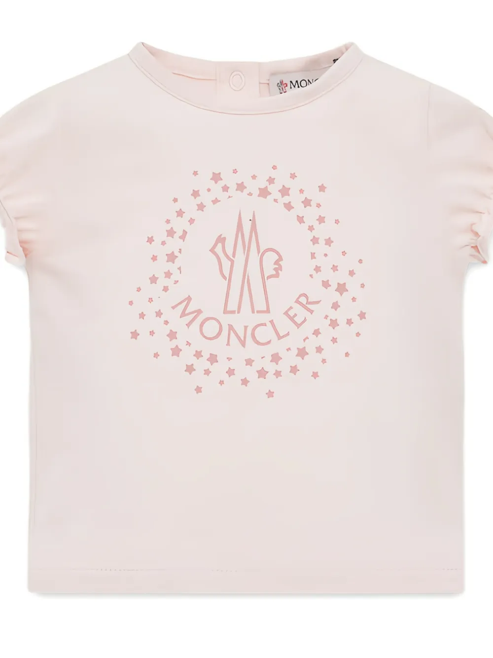 Moncler Enfant T-shirt met sterrenprint en logo Roze
