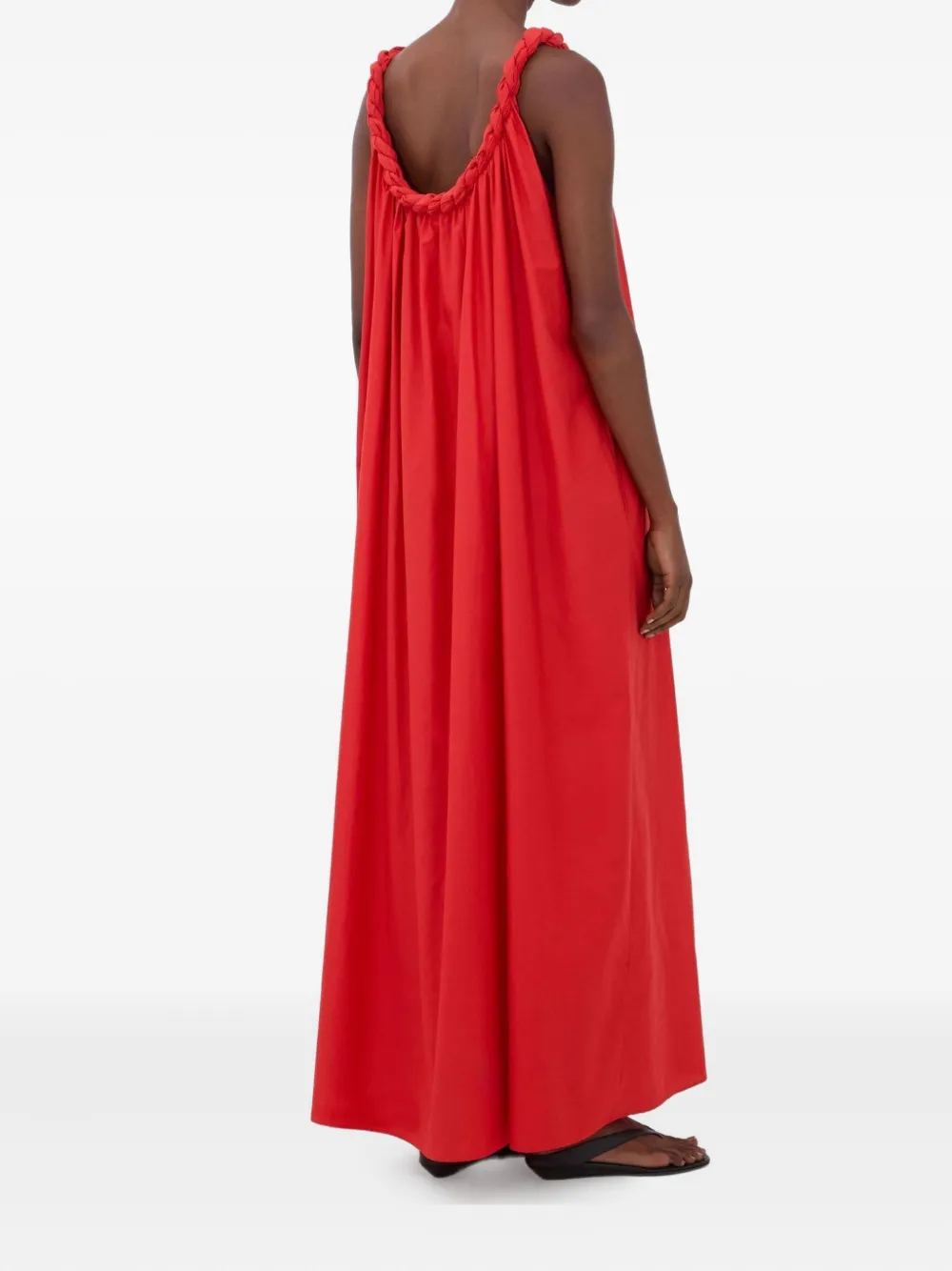 LouLou de Saison Kika maxi-jurk met gedraaide hals Rood