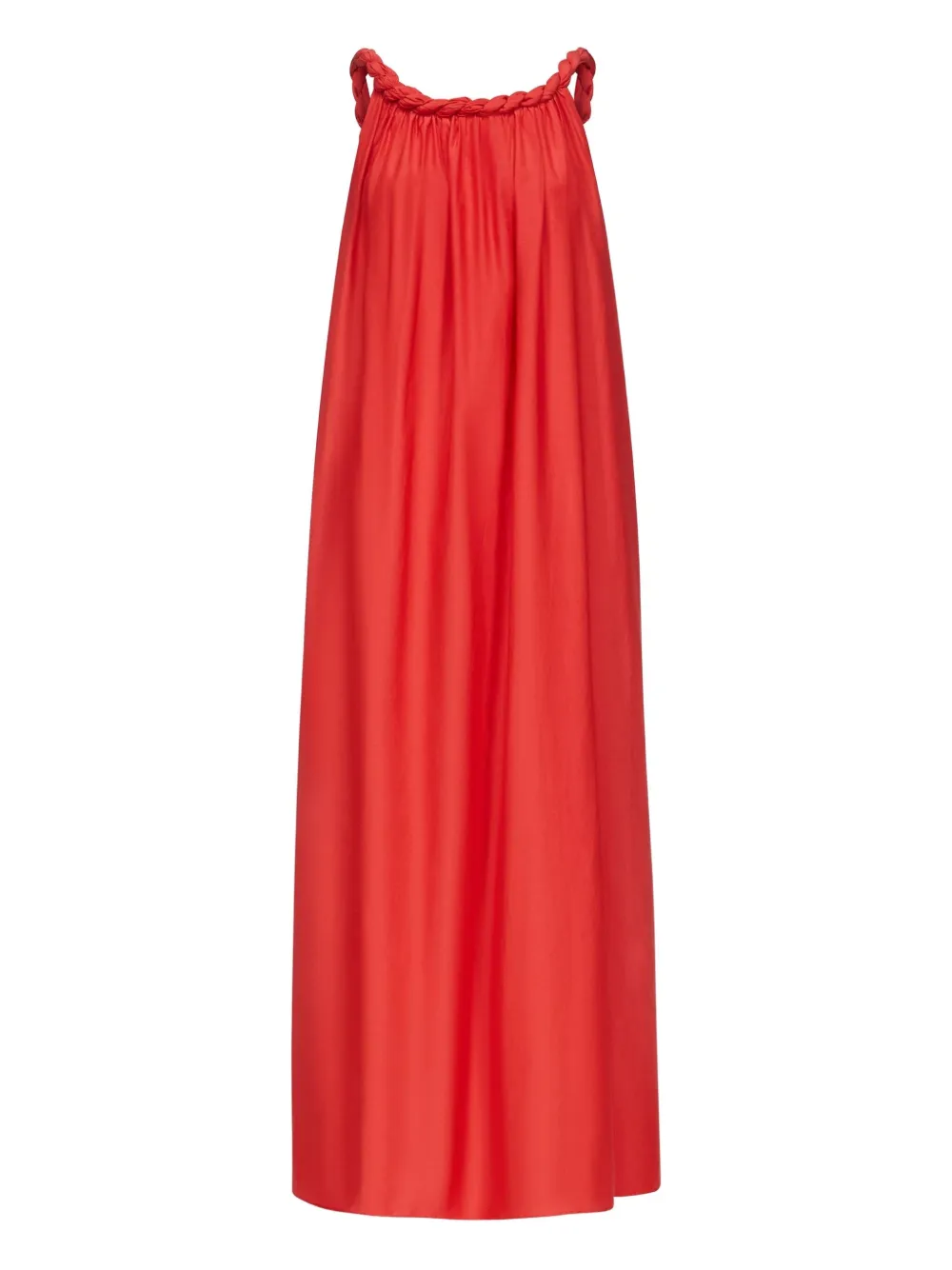 LouLou de Saison Kika maxi-jurk met gedraaide hals Rood