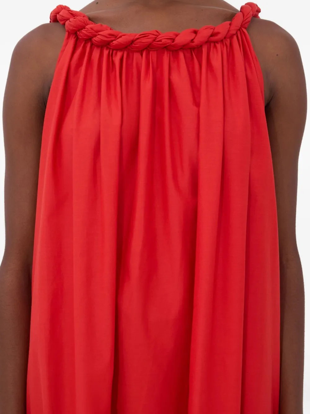 LouLou de Saison Kika maxi-jurk met gedraaide hals Rood
