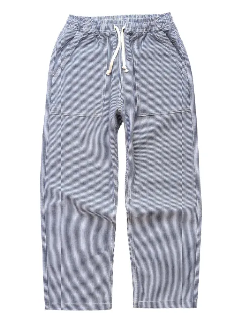 Service Works Chef stripe-patter logo-patch trousers