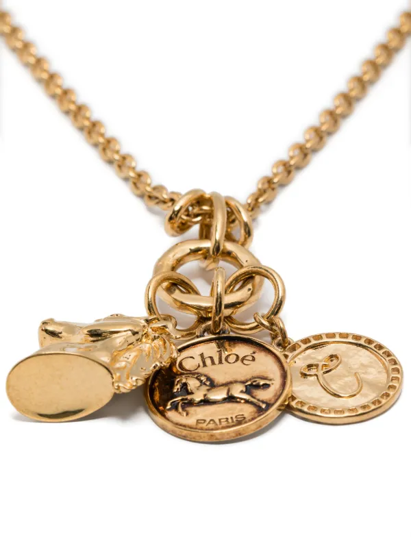 【関税&送料込】Chloe' Brass Necklace With Charms w421.jpg