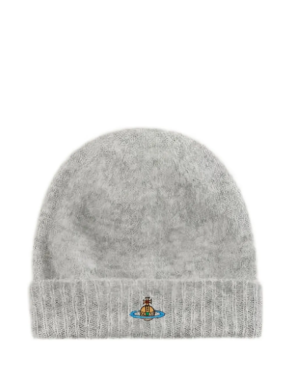 Vivienne Westwood Berretto con ricamo Orb - Grigio