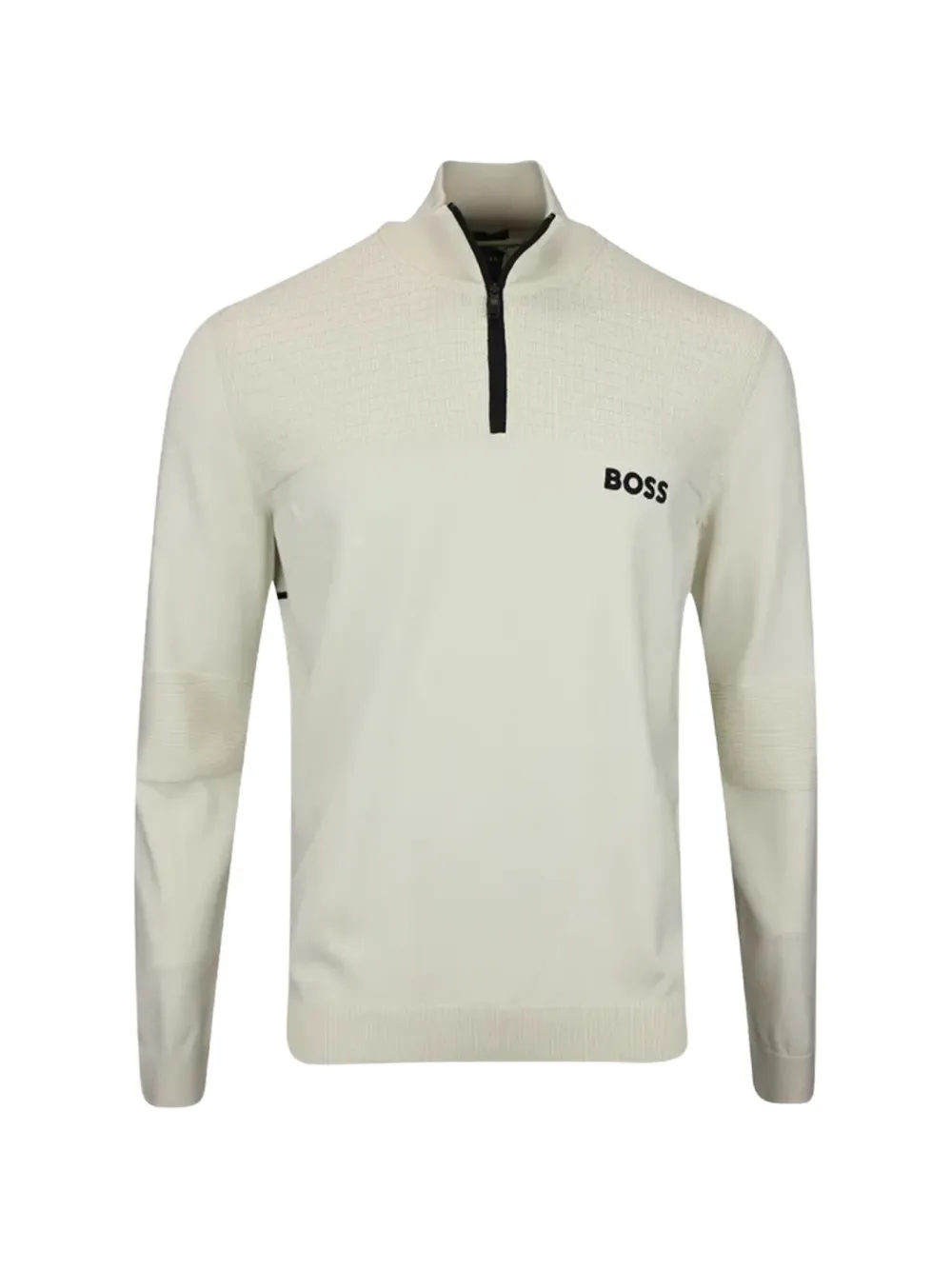 BOSS GREEN HUGO BOSS textured zip sweater - Toni neutri