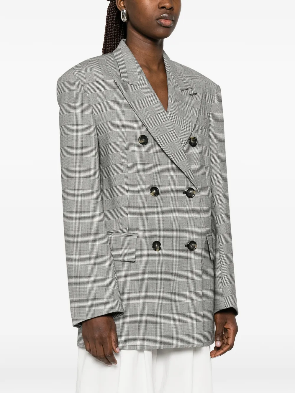 Sportmax Blazer met dubbele rij knopen Grijs