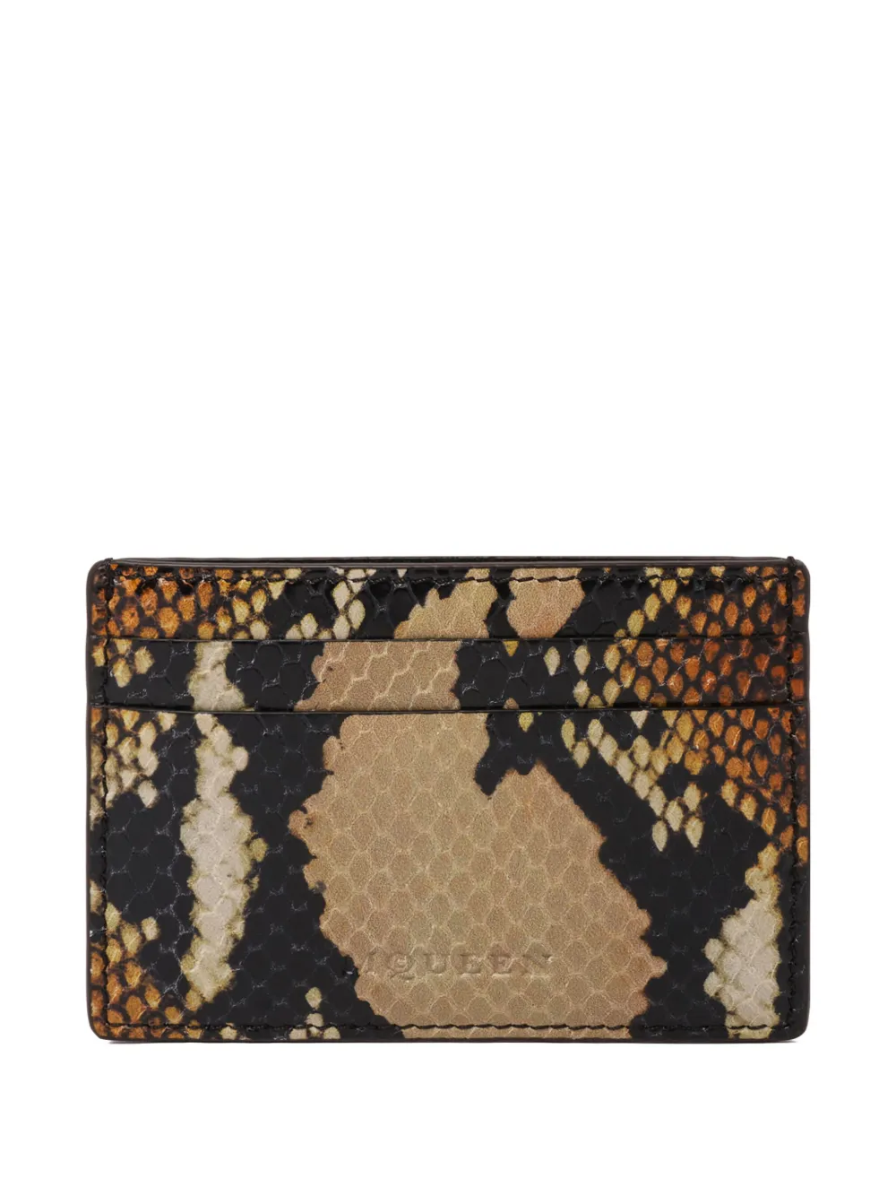 Alexander McQueen snakeskin cardholder Bruin