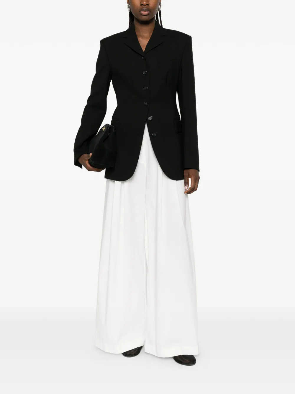 Max Mara Cosetta blazer met knopen Zwart
