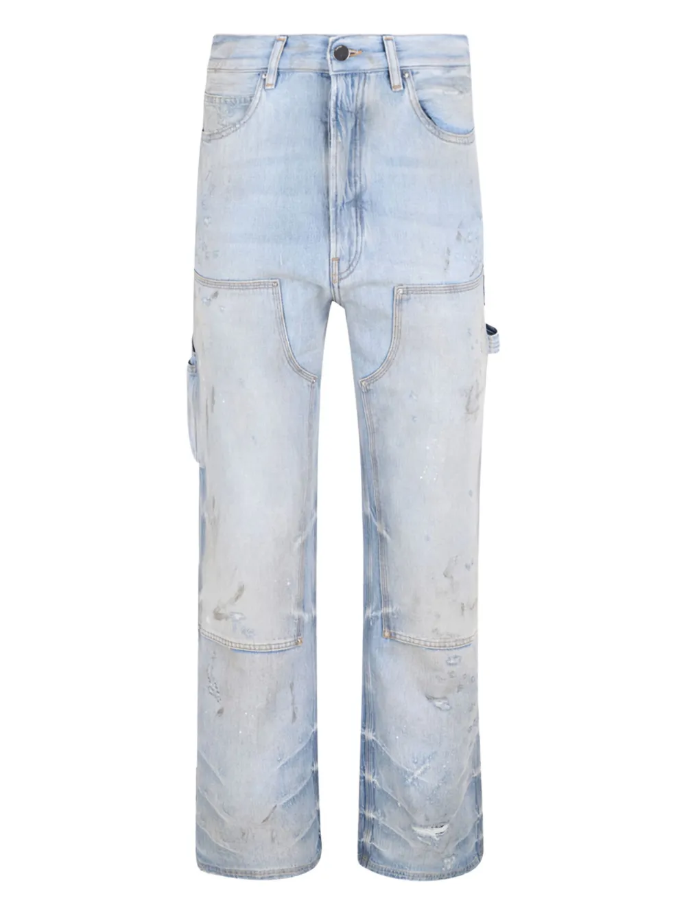 AMIRI Cargo jeans met verfspatten Zwart