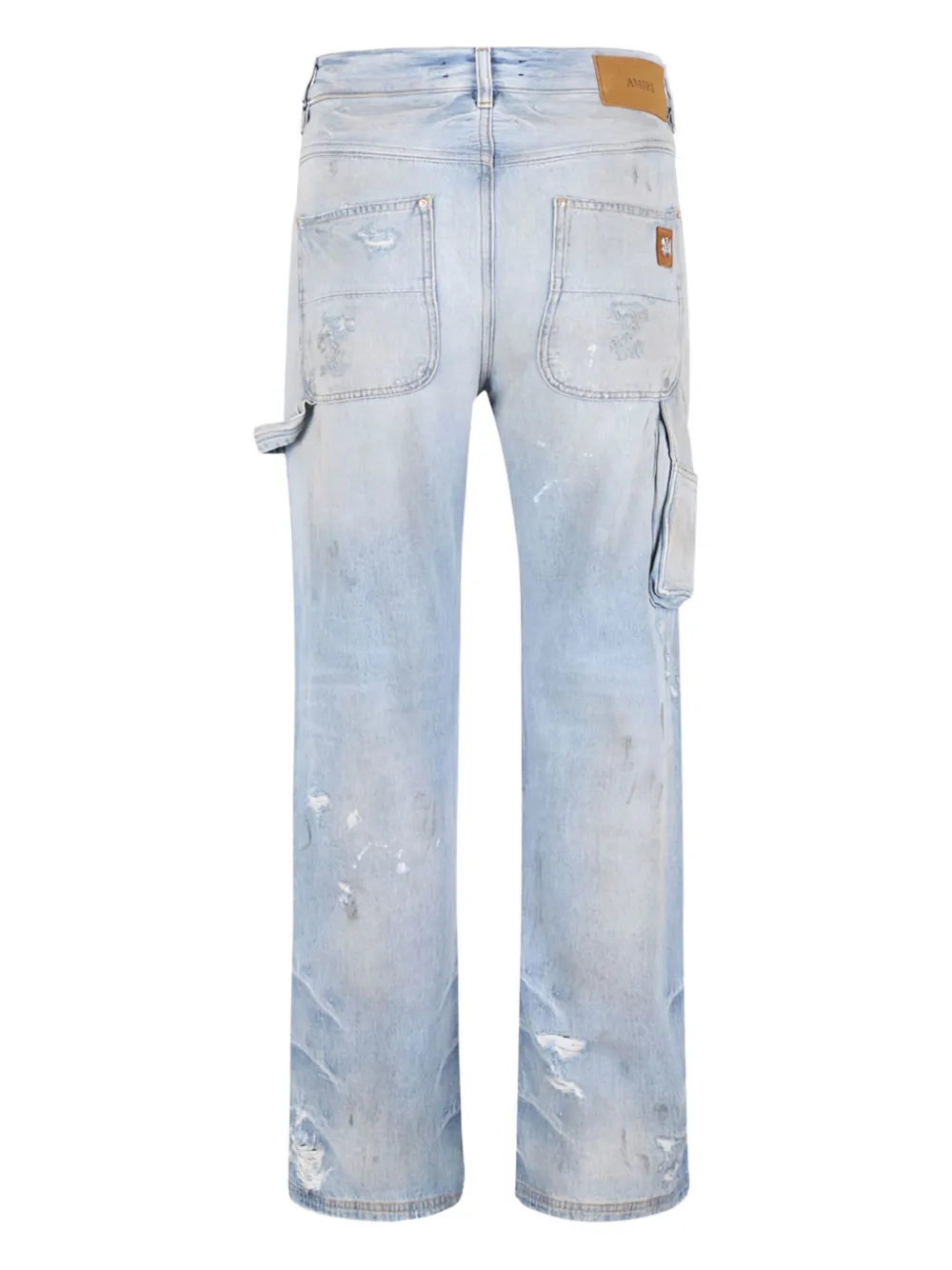 AMIRI Cargo jeans met verfspatten Zwart