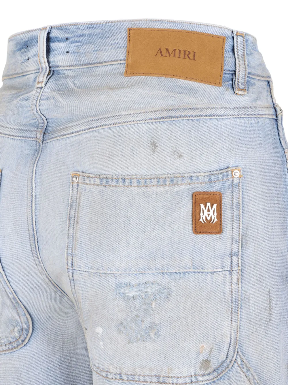 AMIRI Cargo jeans met verfspatten Zwart