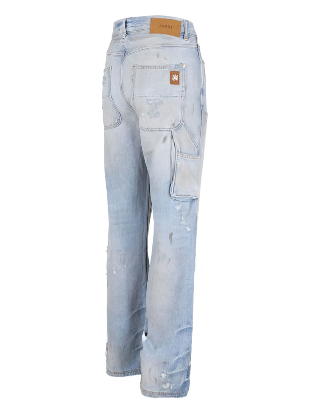 AMIRI Cargo jeans met verfspatten Zwart