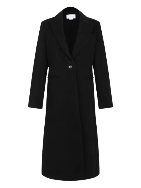 Genny single-button twill coat