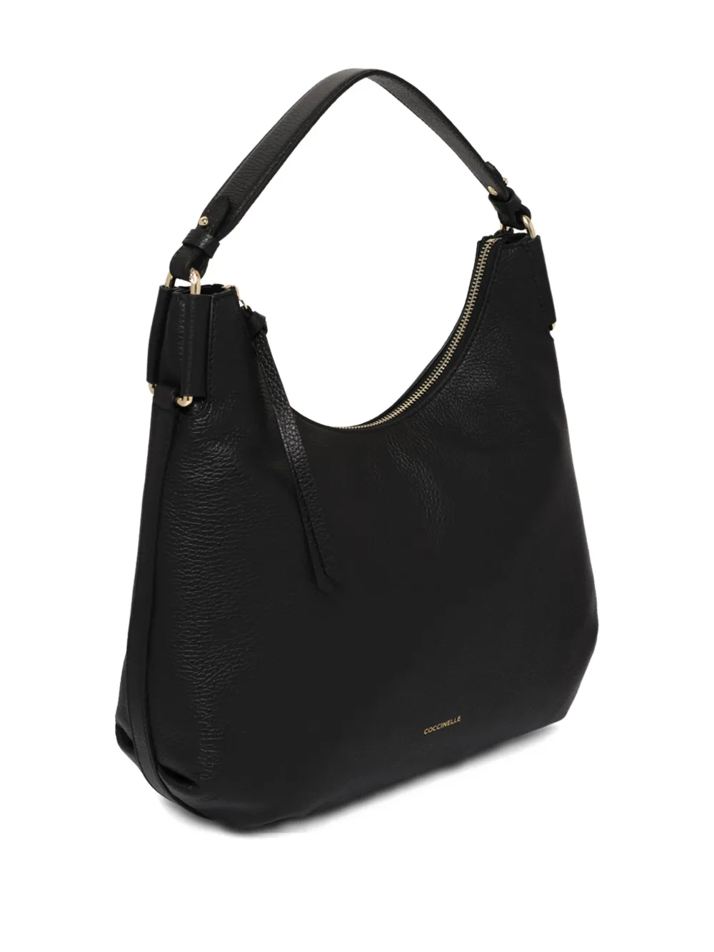 Coccinelle Leren shopper met rits Zwart
