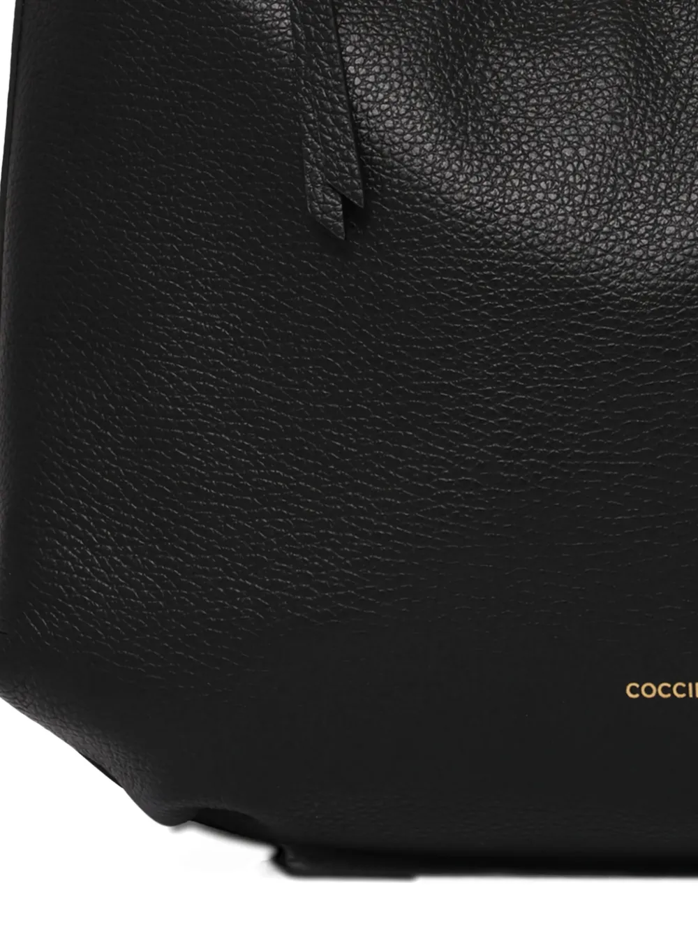 Coccinelle Leren shopper met rits Zwart