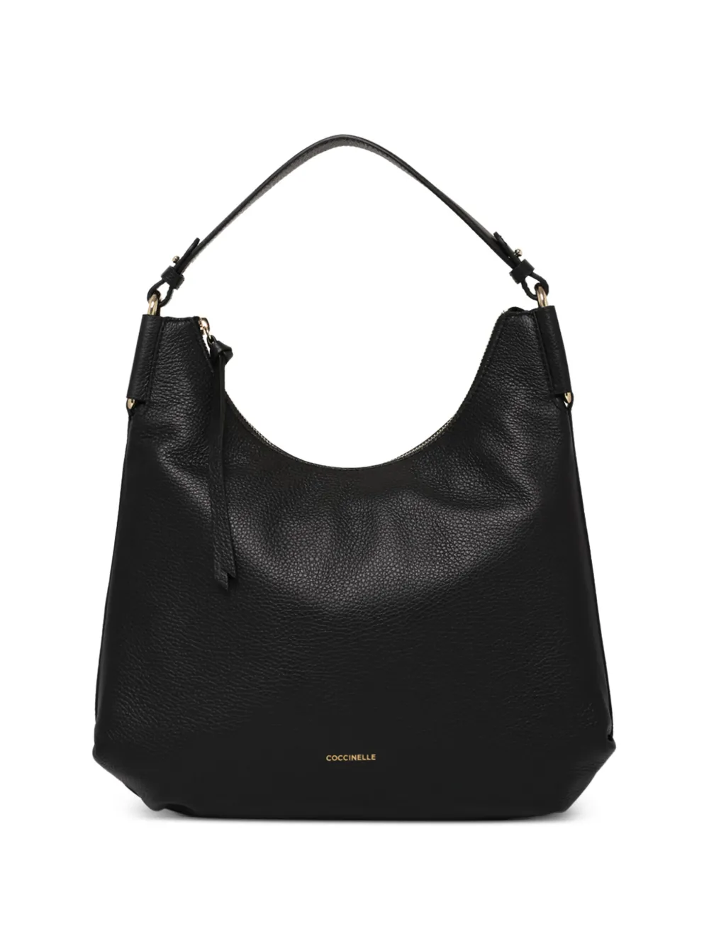 Coccinelle Leren shopper met rits Zwart