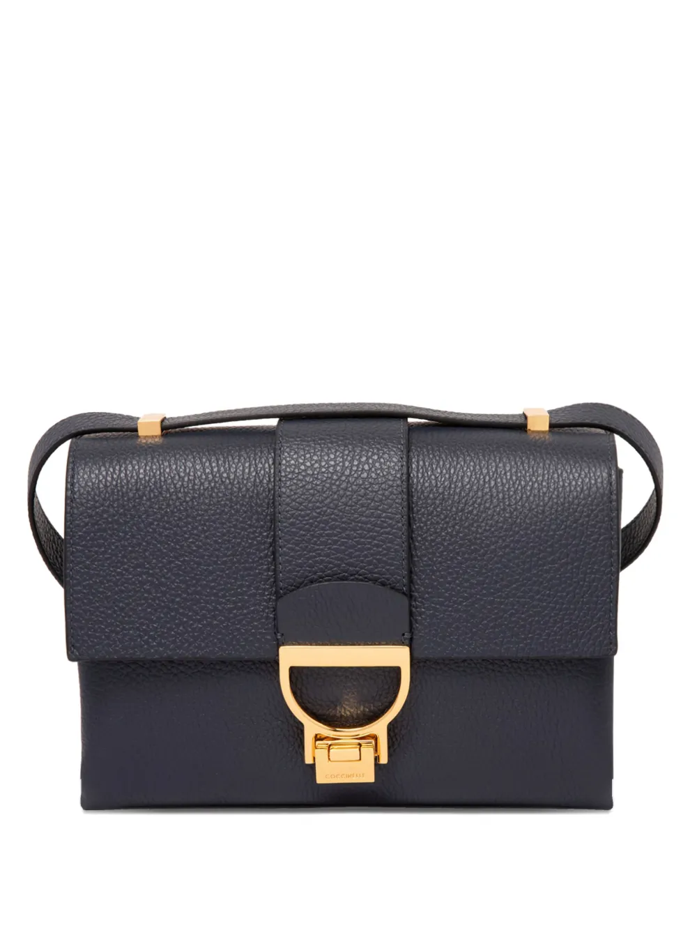 Arlettis grained flap satchel
