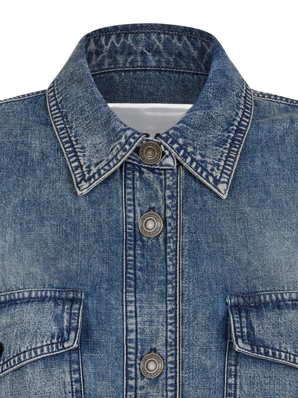 Isabel Marant Button-fastening Denim Coat In Blue