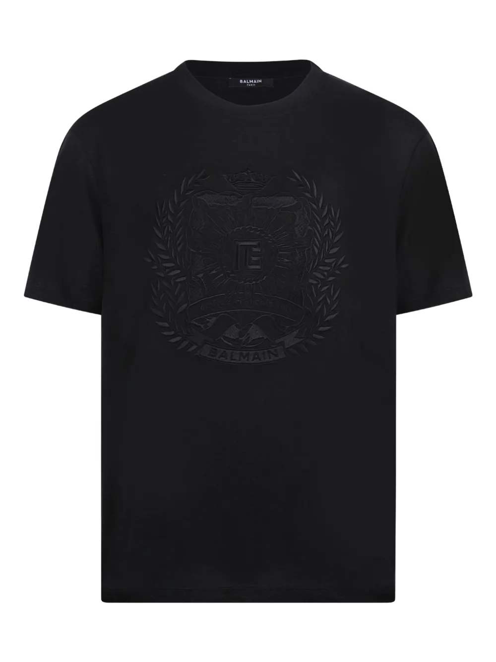 Balmain T-shirt met geborduurd wapenschild Zwart