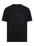 Balmain crest embroidered T-shirt - Black