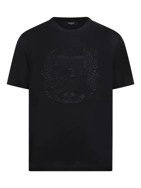 Balmain crest embroidered T-shirt