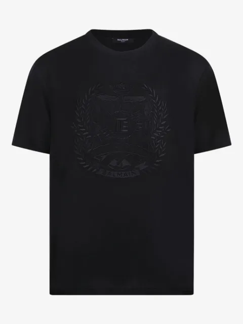 Balmain crest embroidered T-shirt