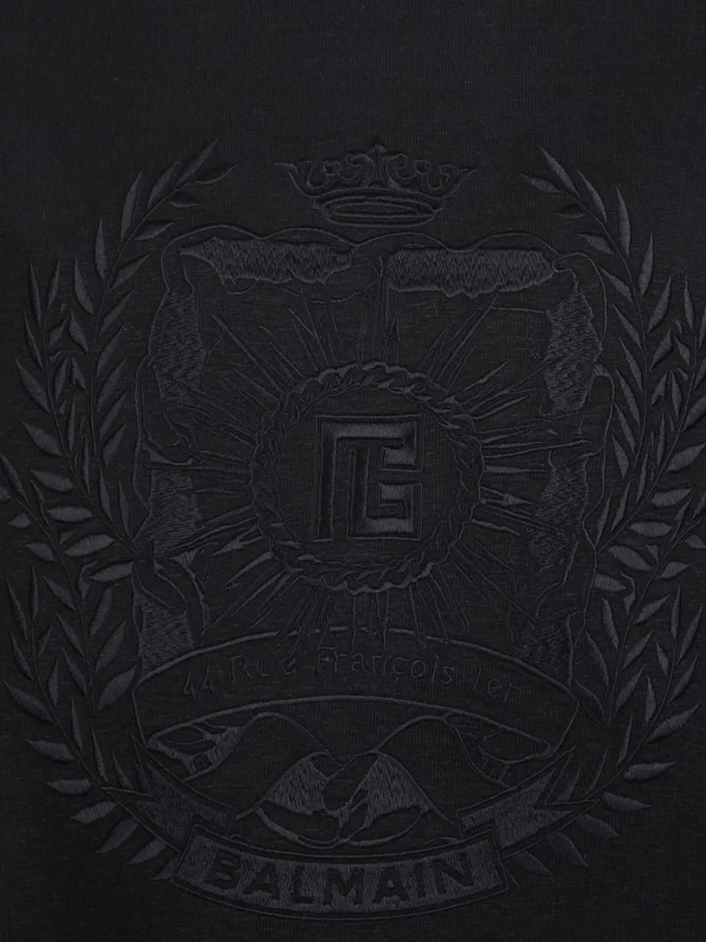 Balmain T-shirt met geborduurd wapenschild Zwart