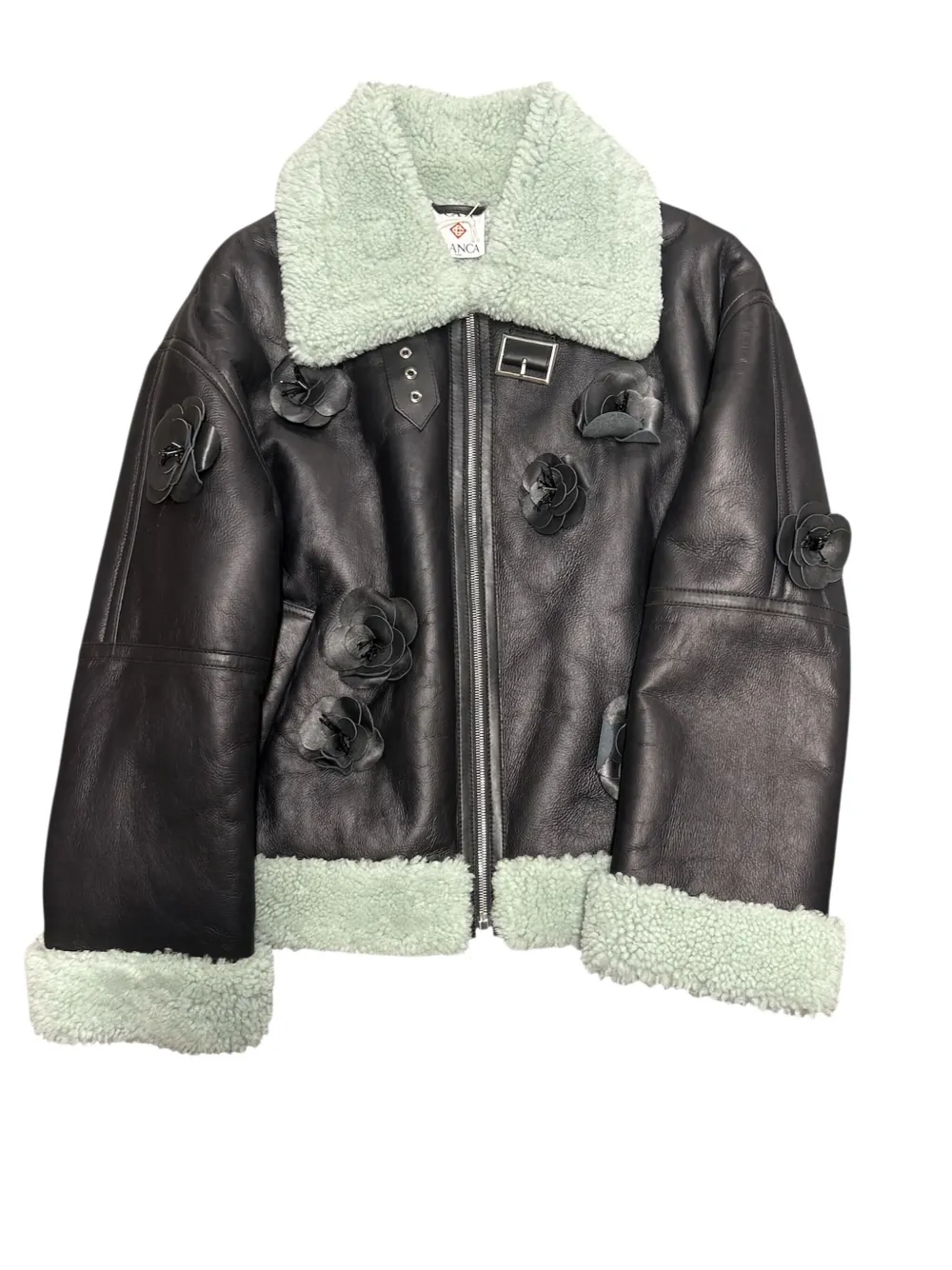 Casablanca Floral-appliqué Jacket In Black