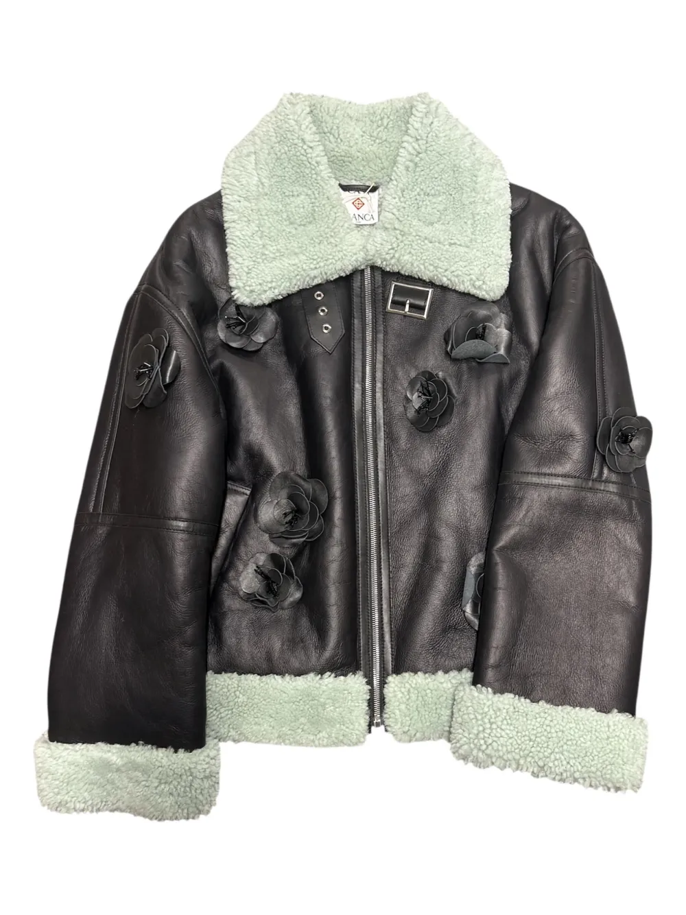 Casablanca Floral-appliqué Jacket In Black