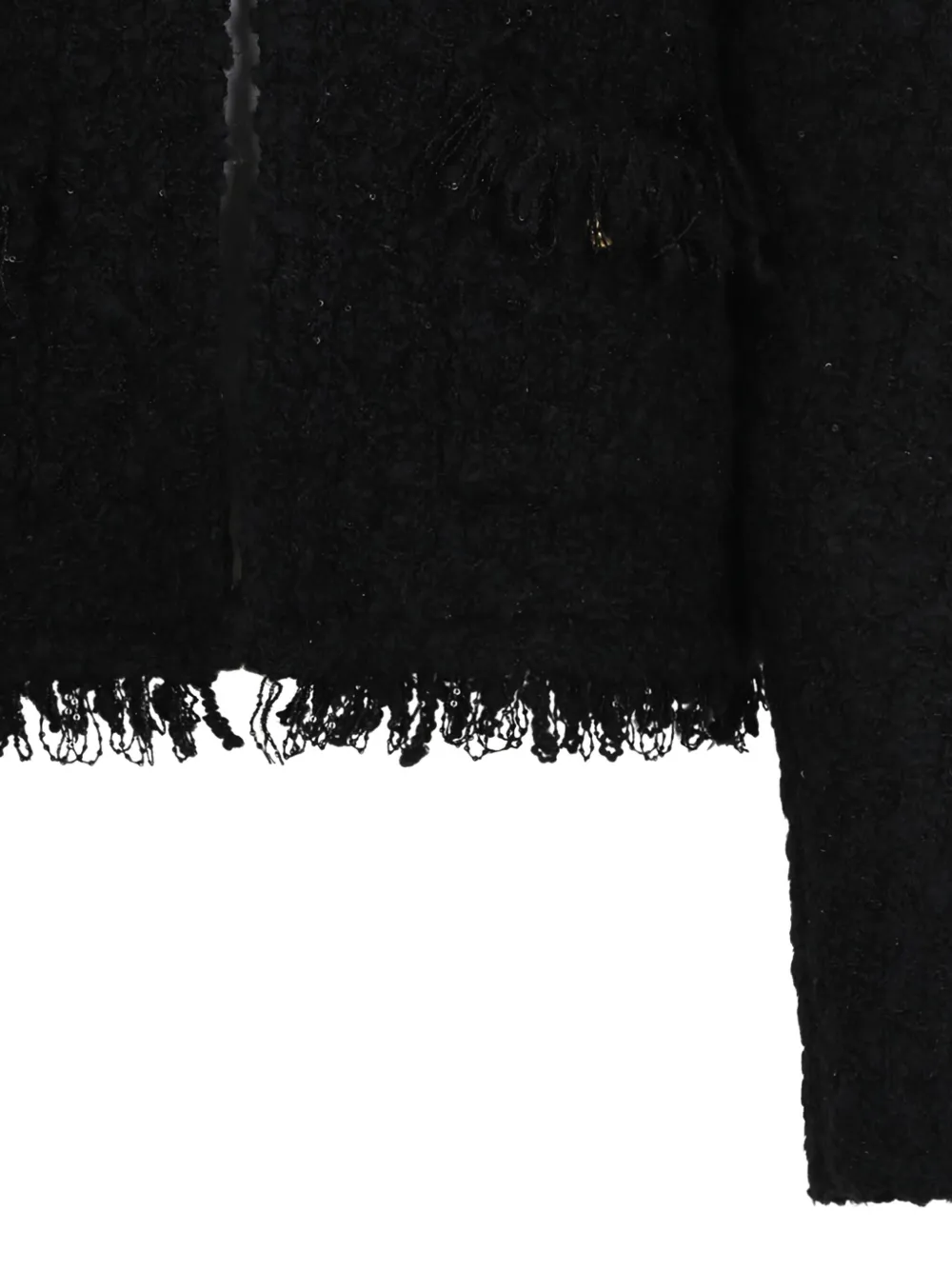 Fabiana Filippi Tweed jack met franje Zwart