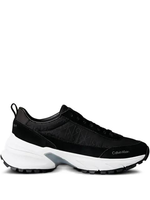 Calvin Klein monogram-patterned leather sneakers 