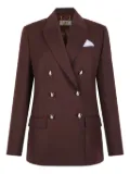 Elisabetta Franchi double-breasted buttoned blazer - Brown