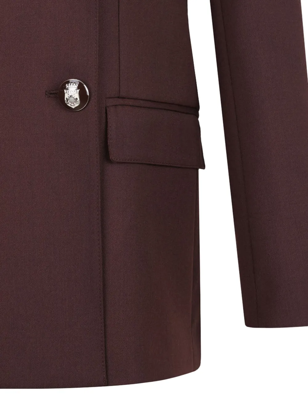 Elisabetta Franchi Blazer met dubbele rij knopen Bruin