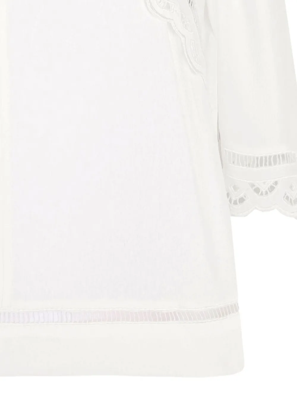 Isabel Marant Embroidered Lace-trimmed Blouse In White