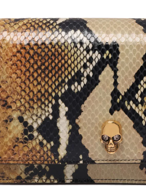 Alexander McQueen スネークスキン ショルダーバッグ | ブラウン 